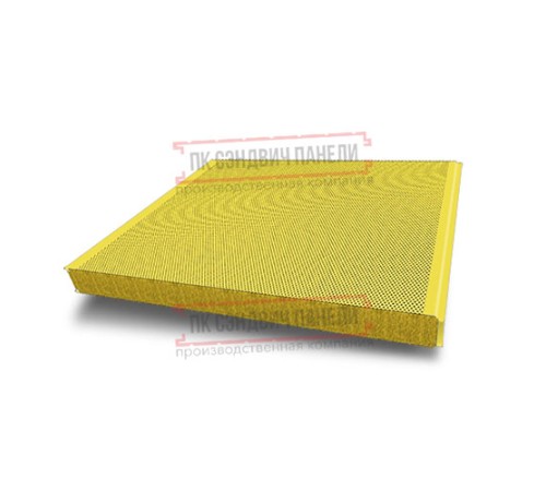 Сэндвич панели акустические стеновые с минеральной ватой, ширина 1000 мм, толщина 150 мм, 0.5/0.5, RAL1018