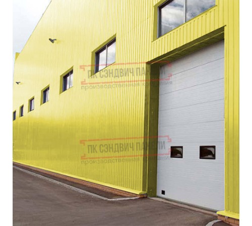 Сэндвич панели акустические стеновые с минеральной ватой, ширина 1000 мм, толщина 150 мм, 0.5/0.5, RAL1018