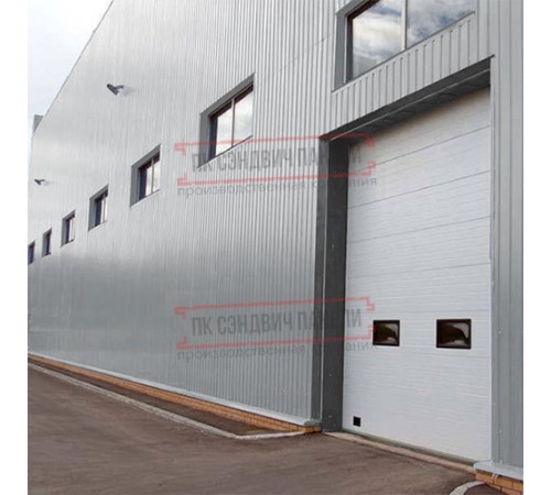 Сэндвич панели акустические стеновые с минеральной ватой, ширина 1200 мм, толщина 150 мм, 0.5/0.5, RAL7004