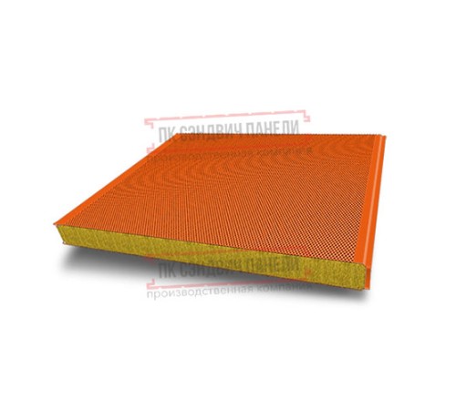 Сэндвич панели акустические стеновые с минеральной ватой, ширина 1000 мм, толщина 100 мм, 0.5/0.5, RAL2004
