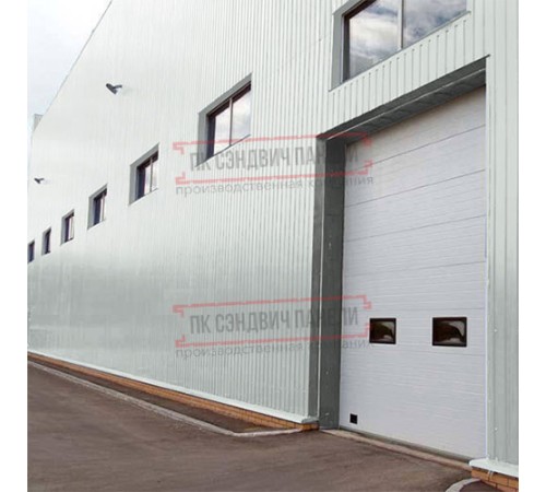 Сэндвич панели акустические стеновые с минеральной ватой, ширина 1000 мм, толщина 200 мм, 0.5/0.5, RAL7035