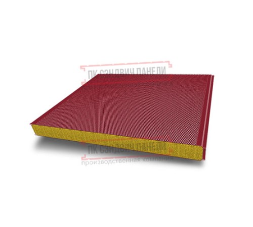 Сэндвич панели акустические стеновые с минеральной ватой, ширина 1000 мм, толщина 100 мм, 0.5/0.5, RAL3003