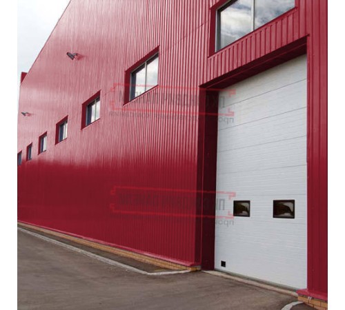 Сэндвич панели акустические стеновые с минеральной ватой, ширина 1000 мм, толщина 100 мм, 0.5/0.5, RAL3003