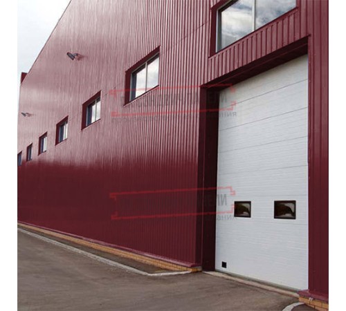 Сэндвич панели акустические стеновые с минеральной ватой, ширина 1000 мм, толщина 100 мм, 0.5/0.5, RAL3005