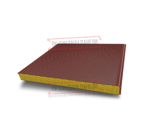 Сэндвич панели акустические стеновые с минеральной ватой, ширина 1000 мм, толщина 250 мм, 0.5/0.5, RAL3009