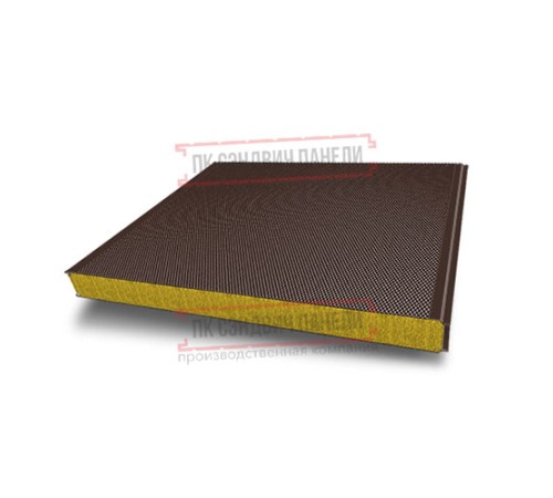 Сэндвич панели акустические стеновые с минеральной ватой, ширина 1000 мм, толщина 100 мм, 0.5/0.5, RAL8017