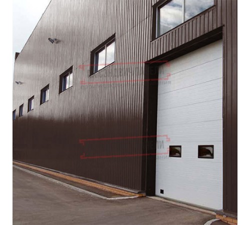 Сэндвич панели акустические стеновые с минеральной ватой, ширина 1000 мм, толщина 100 мм, 0.5/0.5, RAL8017