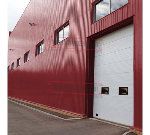 Сэндвич панели акустические стеновые с минеральной ватой, ширина 1000 мм, толщина 60 мм, 0.5/0.5, RAL3011