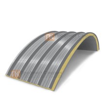 Сэндвич-панели арочные с пенополиизоциануратом, ширина 1000 мм, толщина 60 мм, 0.5/0.5, RAL7004