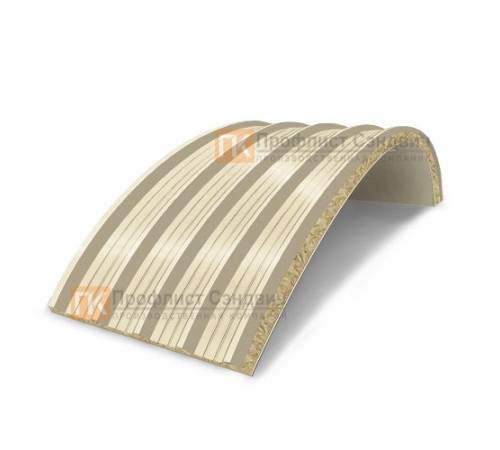 Сэндвич-панели арочные с минеральной ватой, ширина 1200 мм, толщина 60 мм, 0.5/0.5, RAL1015