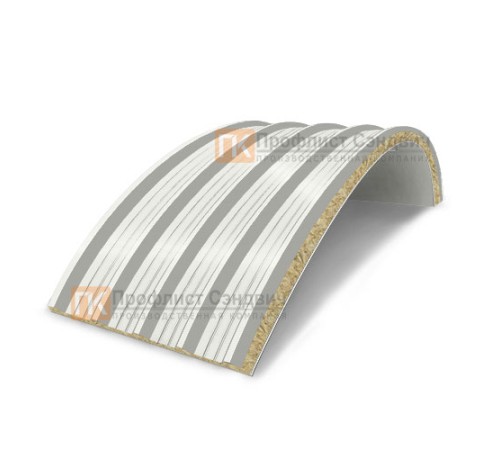 Сэндвич-панели арочные с минеральной ватой, ширина 1000 мм, толщина 60 мм, 0.5/0.5, RAL9003