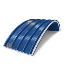 Сэндвич-панели арочные с пенополистиролом, ширина 1000 мм, толщина 80 мм, 0.5/0.5, RAL5005