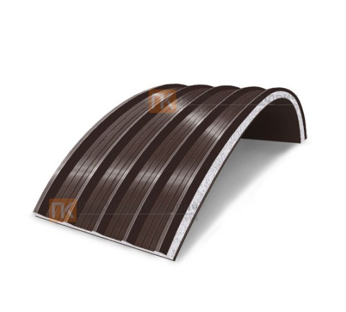 Сэндвич-панели арочные с пенополистиролом, ширина 1200 мм, толщина 100 мм, 0.5/0.5, RAL8017