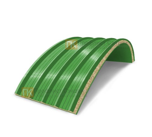 Сэндвич-панели арочные с минеральной ватой, ширина 1000 мм, толщина 80 мм, 0.5/0.5, RAL6018