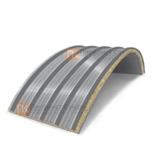 Сэндвич-панели арочные с минеральной ватой, ширина 1000 мм, толщина 60 мм, 0.5/0.5, RAL7004