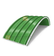 Сэндвич-панели арочные с пенополистиролом, ширина 1000 мм, толщина 50 мм, 0.5/0.5, RAL6018