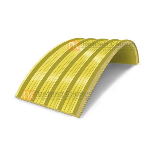 Сэндвич-панели арочные с пенополиуретаном, ширина 1200 мм, толщина 200 мм, 0.5/0.5, RAL1018