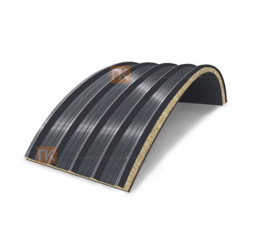 Сэндвич-панели арочные с минеральной ватой, ширина 1000 мм, толщина 60 мм, 0.5/0.5, RAL7024