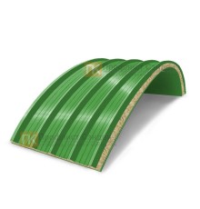 Сэндвич-панели арочные с минеральной ватой, ширина 1000 мм, толщина 10 мм, 0.5/0.5, RAL6018