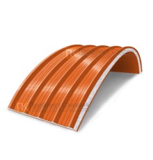 Сэндвич-панели арочные с пенополистиролом, ширина 1000 мм, толщина 100 мм, 0.5/0.5, RAL2004