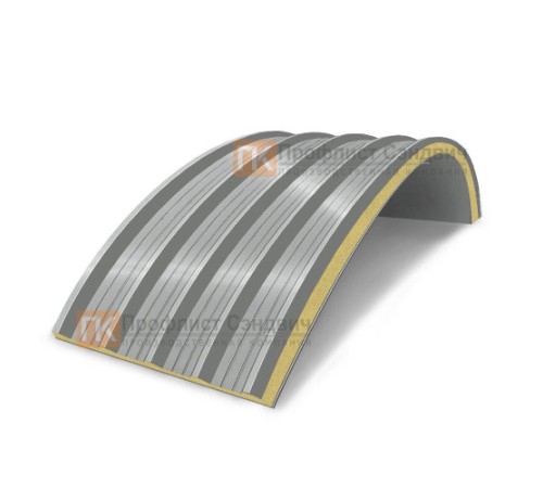 Сэндвич-панели арочные с пенополиуретаном, ширина 1200 мм, толщина 60 мм, 0.5/0.5, RAL9006