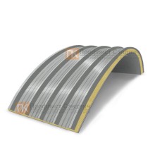 Сэндвич-панели арочные с пенополиизоциануратом, ширина 1000 мм, толщина 220 мм, 0.5/0.5, RAL9006