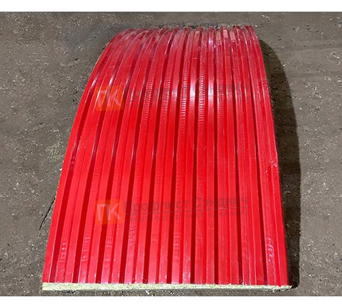 Сэндвич-панели арочные с пенополиизоциануратом, ширина 1200 мм, толщина 20 мм, 0.5/0.5, RAL5005