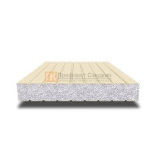 Сэндвич панели без замков с пенополистиролом, ширина 1200 мм, толщина 100 мм, 0.5/0.5, RAL 1015