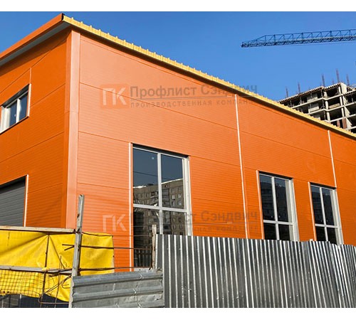 Сэндвич панели без замков с пенополиизоциануратом, ширина 1200 мм, толщина 200 мм, 0.5/0.5, RAL2004