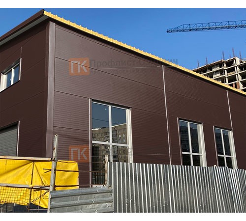 Сэндвич панели без замков с пенополиизоциануратом, ширина 1000 мм, толщина 50 мм, 0.5/0.5, RAL8017