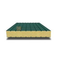 Сэндвич панели без замков с пенополиизоциануратом, ширина 1200 мм, толщина 220 мм, 0.5/0.5, RAL6005