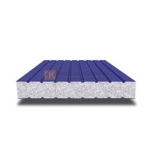 Сэндвич панели без замков с пенополистиролом, ширина 1200 мм, толщина 80 мм, 0.5/0.5, RAL 5002