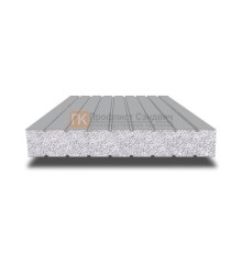 Сэндвич панели без замков с пенополистиролом, ширина 1000 мм, толщина 150 мм, 0.5/0.5, RAL7004