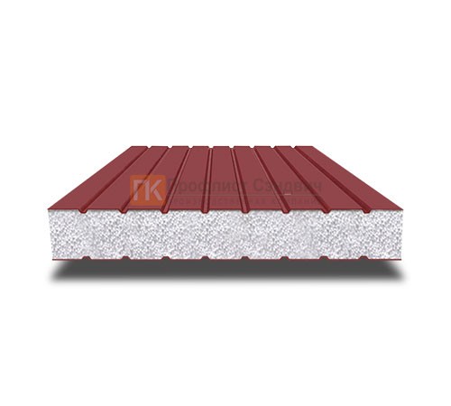 Сэндвич панели без замков с пенополистиролом, ширина 1200 мм, толщина 30 мм, 0.5/0.5, RAL 3011