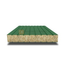 Сэндвич панели без замков с минеральной ватой, ширина 1200 мм, толщина 20 мм, 0.5/0.5, RAL6002