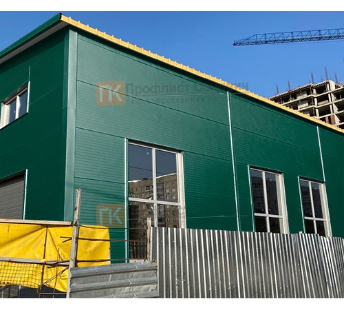 Сэндвич панели без замков с пенополистиролом, ширина 1000 мм, толщина 20 мм, 0.5/0.5, RAL6005