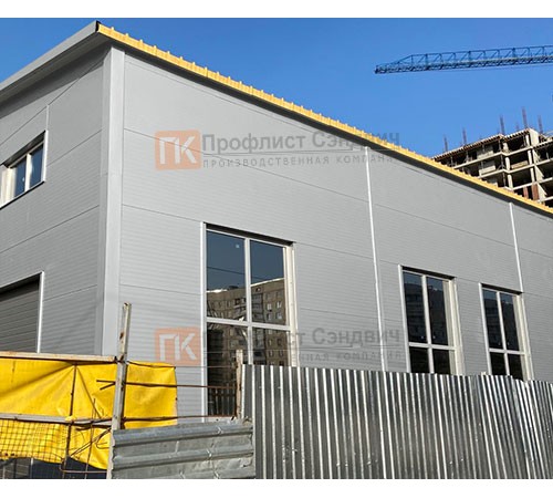 Сэндвич панели без замков с пенополистиролом, ширина 1200 мм, толщина 20 мм, 0.5/0.5, RAL9006