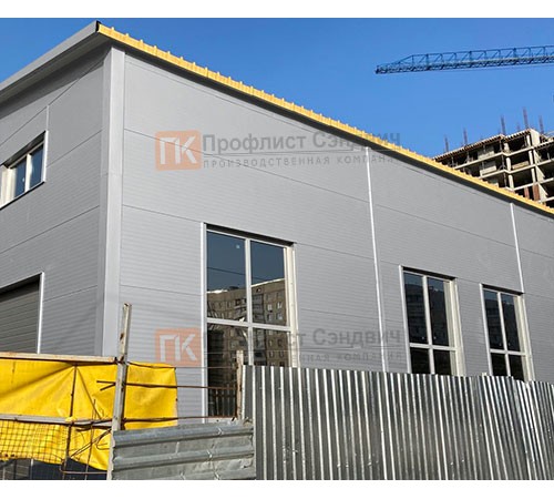 Сэндвич панели без замков с пенополистиролом, ширина 1200 мм, толщина 20 мм, 0.5/0.5, RAL7004