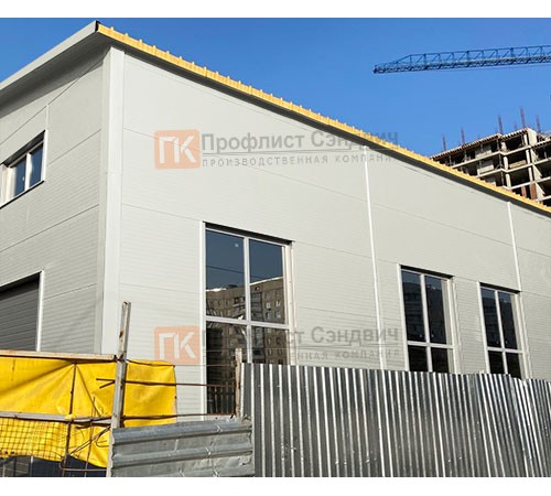 Сэндвич панели без замков с пенополистиролом, ширина 1000 мм, толщина 10 мм, 0.5/0.5, RAL9002