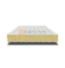 Сэндвич панели без замков с пенополиизоциануратом, ширина 1200 мм, толщина 10 мм, 0.5/0.5, RAL9002