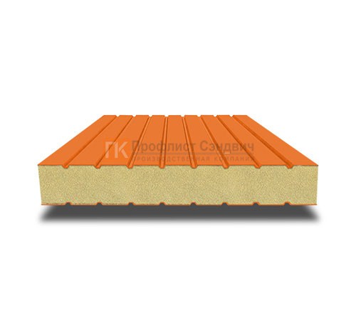 Сэндвич панели без замков с пенополиуретаном, ширина 1000 мм, толщина 20 мм, 0.5/0.5, RAL2004