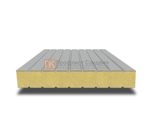 Сэндвич панели без замков с пенополиизоциануратом, ширина 1000 мм, толщина 10 мм, 0.5/0.5, RAL9006