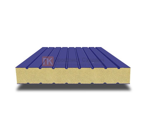 Сэндвич панели без замков с пенополиуретаном, ширина 1200 мм, толщина 20 мм, 0.5/0.5, RAL5002