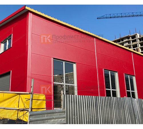 Сэндвич панели без замков с пенополиизоциануратом, ширина 1000 мм, толщина 10 мм, 0.5/0.5, RAL3020