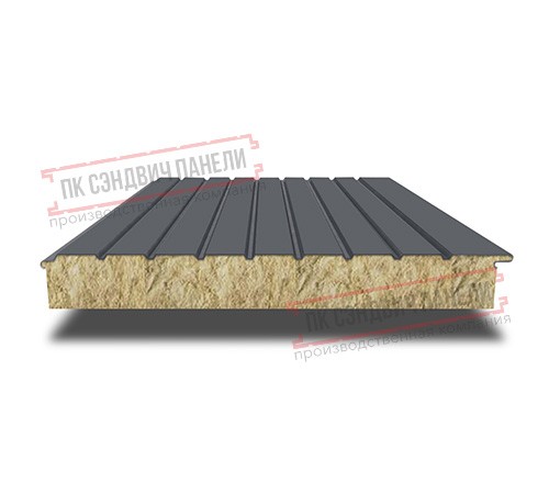 Сэндвич-панели двухслойные с минеральной ватой, ширина 1200 мм, толщина 20 мм, 0.5, RAL7024