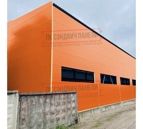 Сэндвич-панели двухслойные с минеральной ватой, ширина 1200 мм, толщина 80 мм, 0.5, RAL2004