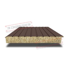 Сэндвич-панели двухслойные с минеральной ватой, ширина 1200 мм, толщина 10 мм, 0.5, RAL8017