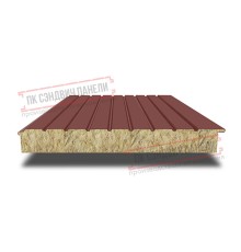 Сэндвич-панели двухслойные с минеральной ватой, ширина 1200 мм, толщина 50 мм, 0.5, RAL3009