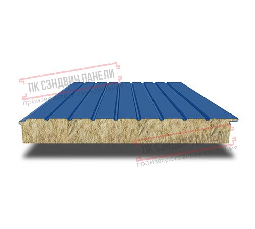 Сэндвич-панели двухслойные с минеральной ватой, ширина 1200 мм, толщина 60 мм, 0.5, RAL5005