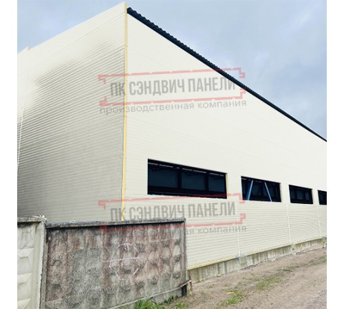 Сэндвич-панели двухслойные с минеральной ватой, ширина 1200 мм, толщина 20 мм, 0.5, RAL9003